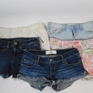 5 Pairs Junior Shorts 3/4 Hollister, etc	CL3496	07